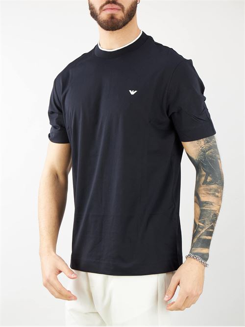 T-shirt with micro logo and logo lettering on the back Emporio Armani EMPORIO ARMANI |  | 3D1T731JPZZ9R5
